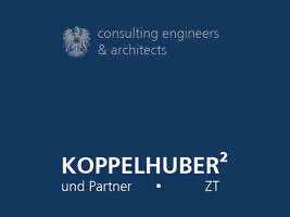 Blaues Logo von KOPPELHUBER² und Partner ZT OG, Ingenieurbüro für Architektur und Bauplanung